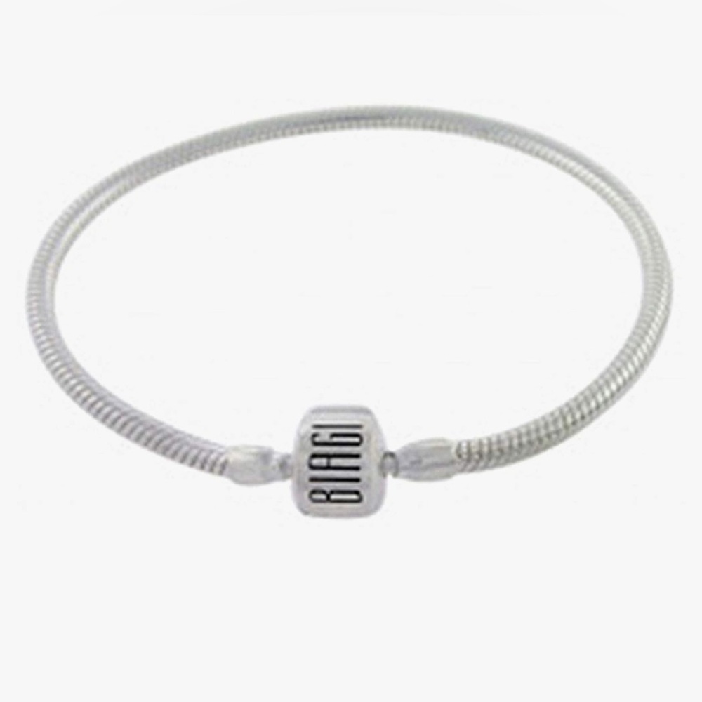 Biagi/Pandora 925 Sterling Silver Snake Bracelet with Vintage Charms - Picture 15 of 15